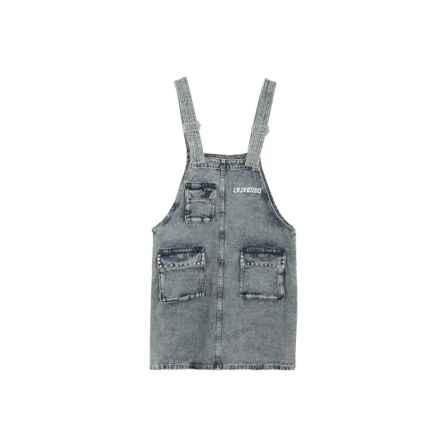 LALABOBO Средне-голубой Белый Женские Слиплатья