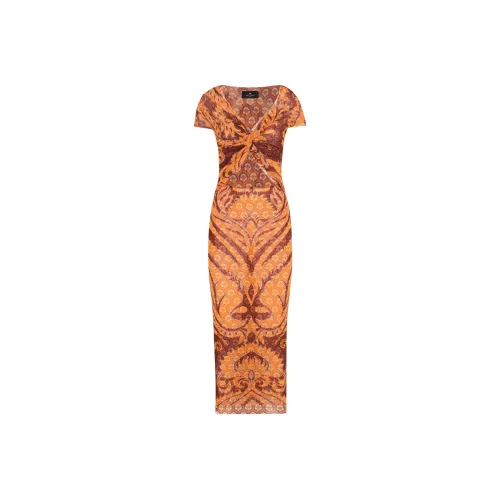 ETRO Короткий рукав Платье Женское Многоцветное