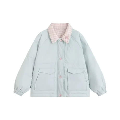 IDLE SOUL Хлопковый пуховик женский синий