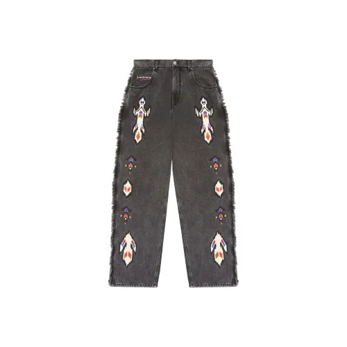 ISABEL MARANT ETOILE Темно-серые Женские Джинсы