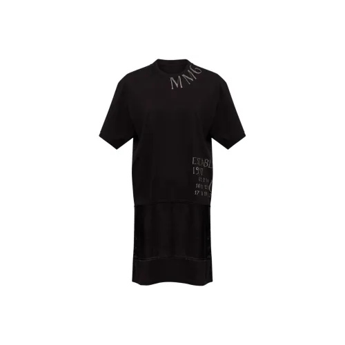 MM6 MAISON MARGIELA SS25 Короткий рукав Платье Женское Черное