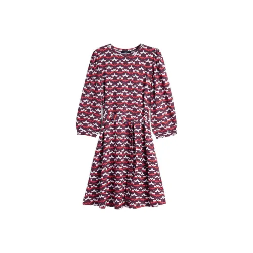 WEEKEND MaxMara Red Женские Длинные Платья с Рукавами