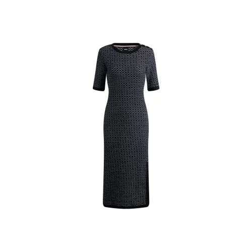 HUGO BOSS Черное Женское Короткое Платье с Рукавами
