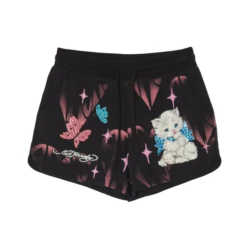 Ed Hardy Черные Женские Повседневные Шорты
