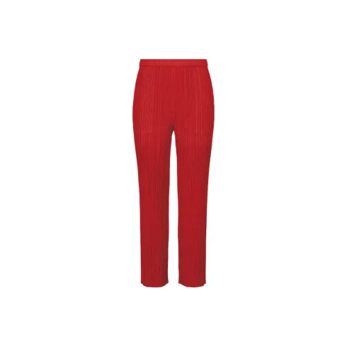 PLEATS PLEASE ISSEY MIYAKE SS24 Повседневные брюки Женские Красный