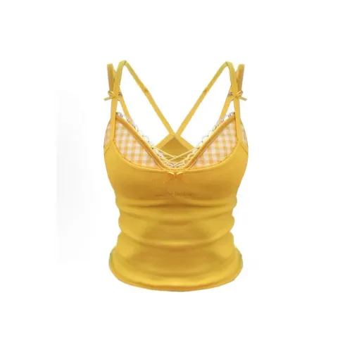 OEING Желтый Двухкомпонентный Набор Женские Майки