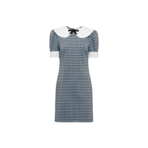 MIU MIU Короткий рукав Платье Женское Светло-синий