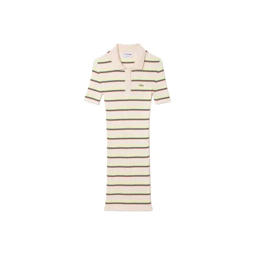 LACOSTE Розовое Женское Короткое Платье с Рукавами