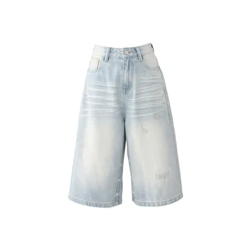 Poyz Светло-синие Штаны-капри Женские Джинсы