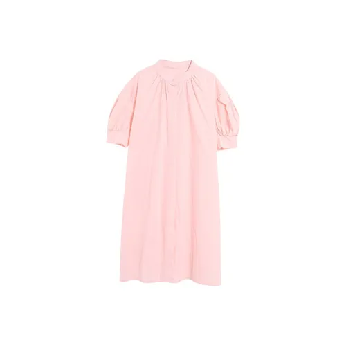QUIET ANGEL Розовый Женские Короткие Платья с Рукавами