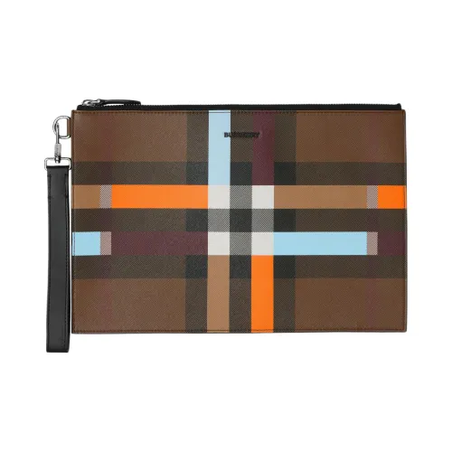 Burberry Кожа Ручной работы Сумка для хранения Мужская Цвет береза Темно-коричневый