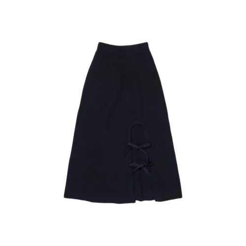 ENGINEERED GARMENTS Sawa Takai Collaboration Model Черная женская вязаная длинная юбка