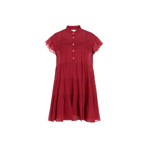 ISABEL MARANT Фуксия Женские Короткие Платья с Рукавами