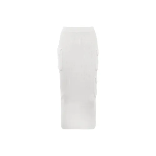 HOUSE OF CB FW23 MAEVE Коллекция KNIT Длинная Юбка Женская Белая