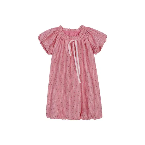 XINBANGBANG Короткий рукав платье женское розовый