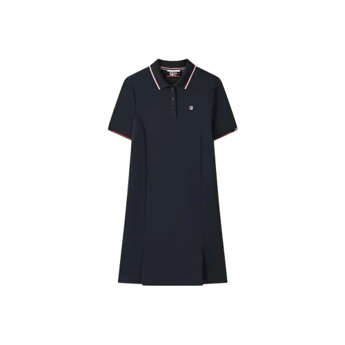 FILA Легендарный синий Женские Платья с коротким рукавом