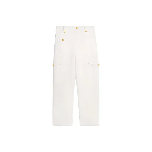 CELINE Экрю Женские Брюки Карго