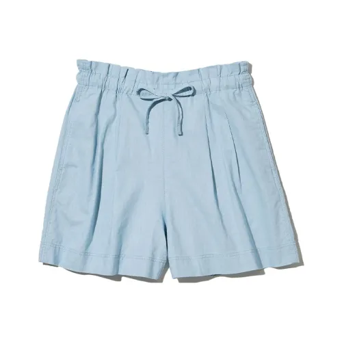 UNIQLO Аква-синий Женские Повседневные шорты