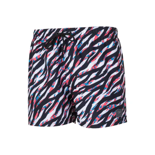 Speedo Пляжные шорты Мужские Черные Темно-красные