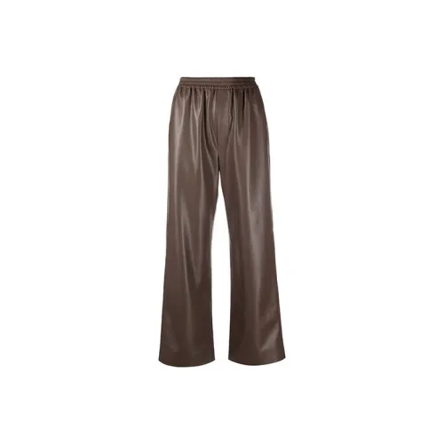 NANUSHKA Коричневые женские кожаные брюки
