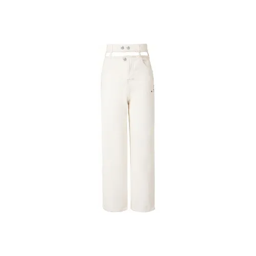 13 DEMARZO Белые Унисекс Джинсы