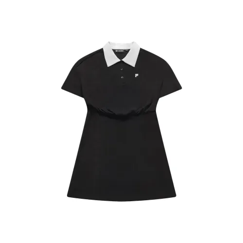 FILA Глубокий черный Женские Платья с коротким рукавом
