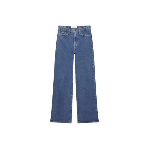 ARITZIA Деним FORUM Rowan CURVE Форма Супер Hi Длина шагового шва (передняя задняя посадка) Straight Jean Джинсы Женские Средний Синий Средне-голубой