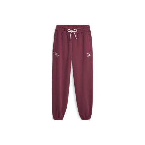 Puma Team Красные Женские Вязаные Тренировочные Брюки