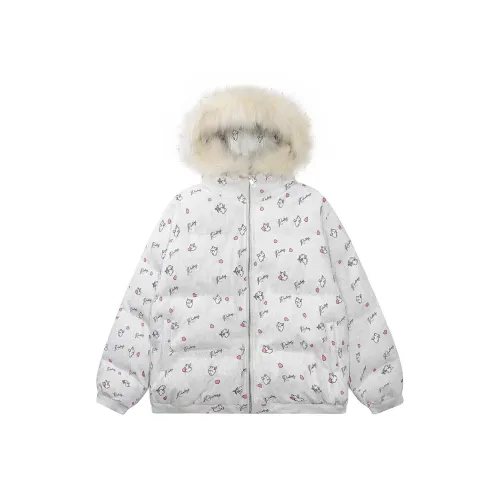 IDLE SOUL Хлопковый пуховик женский серый