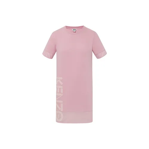 KENZO Розовые Женские Короткие Платья с Рукавами