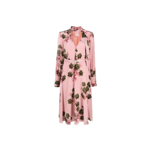 Blumarine Розовые Женские Длинные Платья с Рукавами