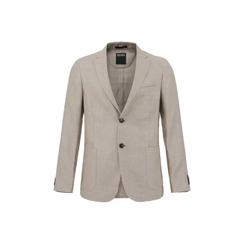 Ermenegildo Zegna Темно-бежевый Мужской Деловой костюм