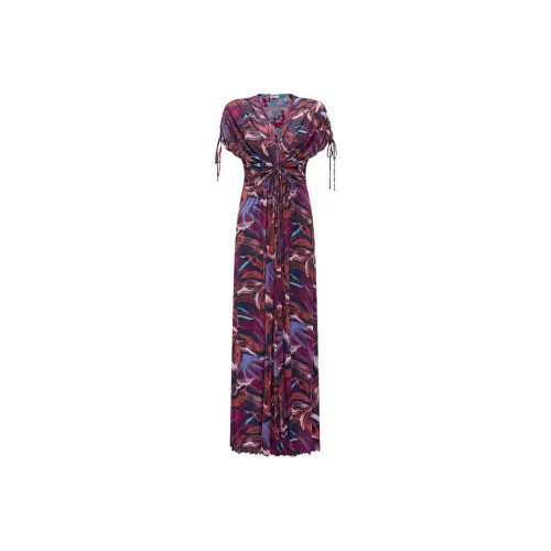 DVF Diane Von Furstenberg SS24 Короткое платье с короткими рукавами женское фантастический фиолетовый