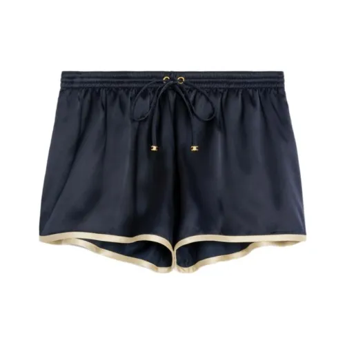 CELINE SS23 Повседневные шорты Женские Морской синий