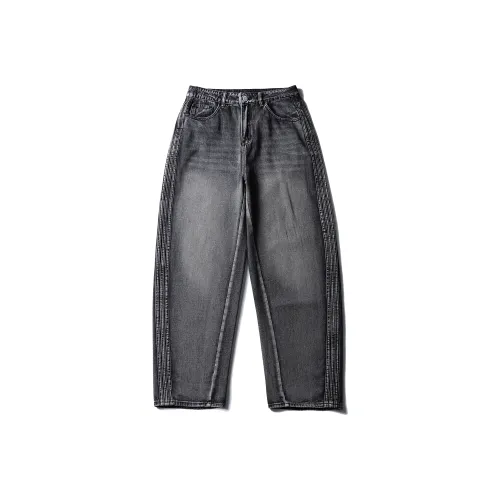 YPUT Мытый серый Унисекс Джинсы