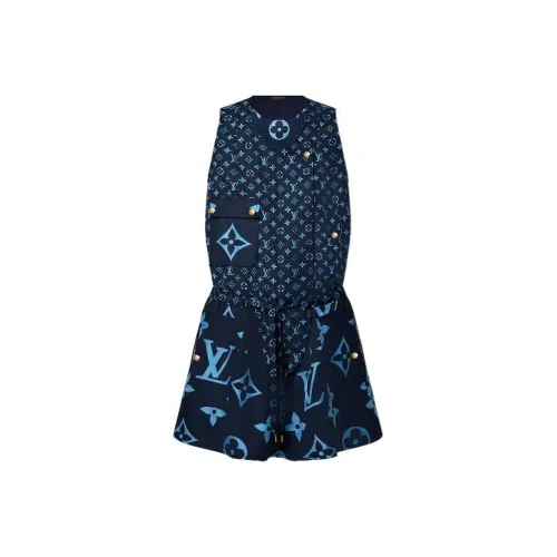LOUIS VUITTON SS22 Без рукавов Платье Женское Синее
