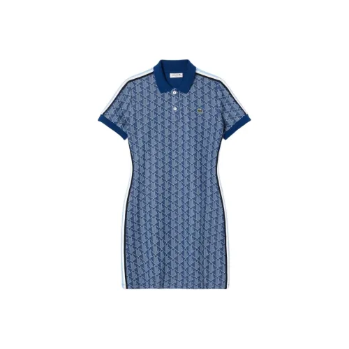 LACOSTE Короткий рукав Платье Женское Синее