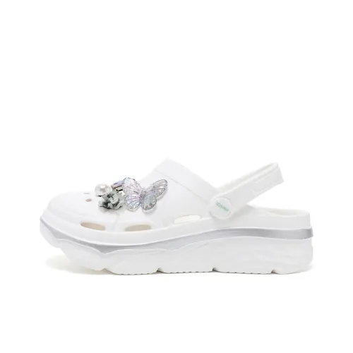 JOSINY Закрытый носок Slide Сандалии Slip On Дышащий Против запаха Модный Универсальный Сабо Женские Экрю