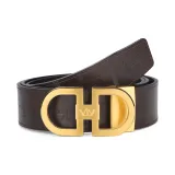 Коричневый с золотой пряжкой