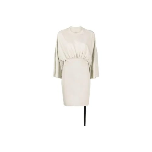 Rick Owens DRKSHDW Экрю Женские Длинные Платья с Рукавами