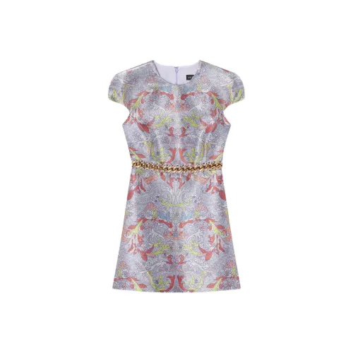 VERSACE SS22 Короткий рукав Платье Женское Светло-фиолетовое