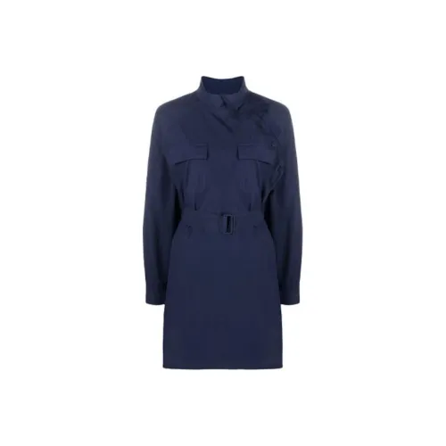 KENZO Blue Женские Длинные Платья с Рукавами