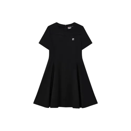 FILA Глубокий черный Женские Платья с коротким рукавом