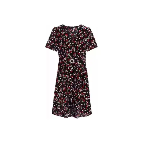 BEBE SS23 Короткий рукав Платье Женское Красное Черное Белое