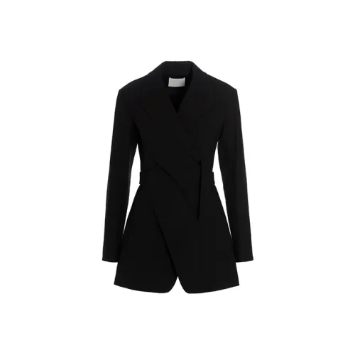 DION LEE Черное Женское Длинное Платье с Рукавами