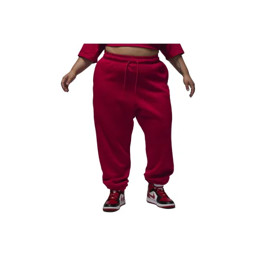 Jordan Brooklyn Fleece Вязаные Тренировочные Брюки Женские Красные