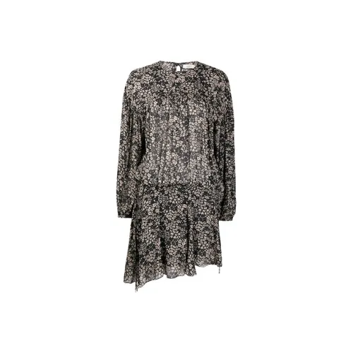 ISABEL MARANT Черное Женское Длинное Платье с Рукавами