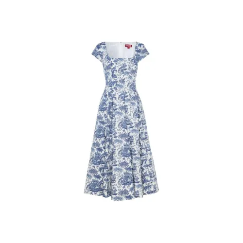 Staud Короткий рукав Платье Женское Синий