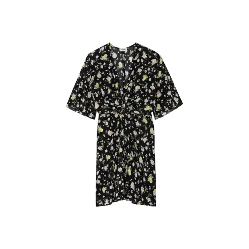 Zadig Voltaire Короткий рукав Платье Женское Черное