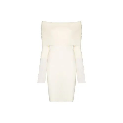 Jacquemus Белое Женское Длинное Платье с Рукавами